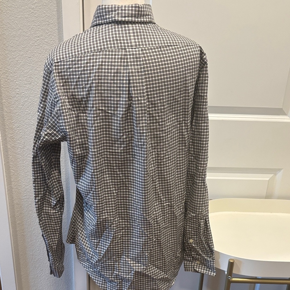 EUC Ralph Lauren Black and White Laundry Twill Plaid Shirt - Picture 6 of 8
